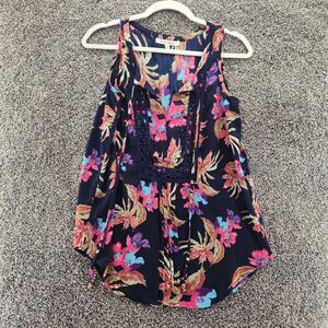 Black Rainn small multicolor sleeveless blouse